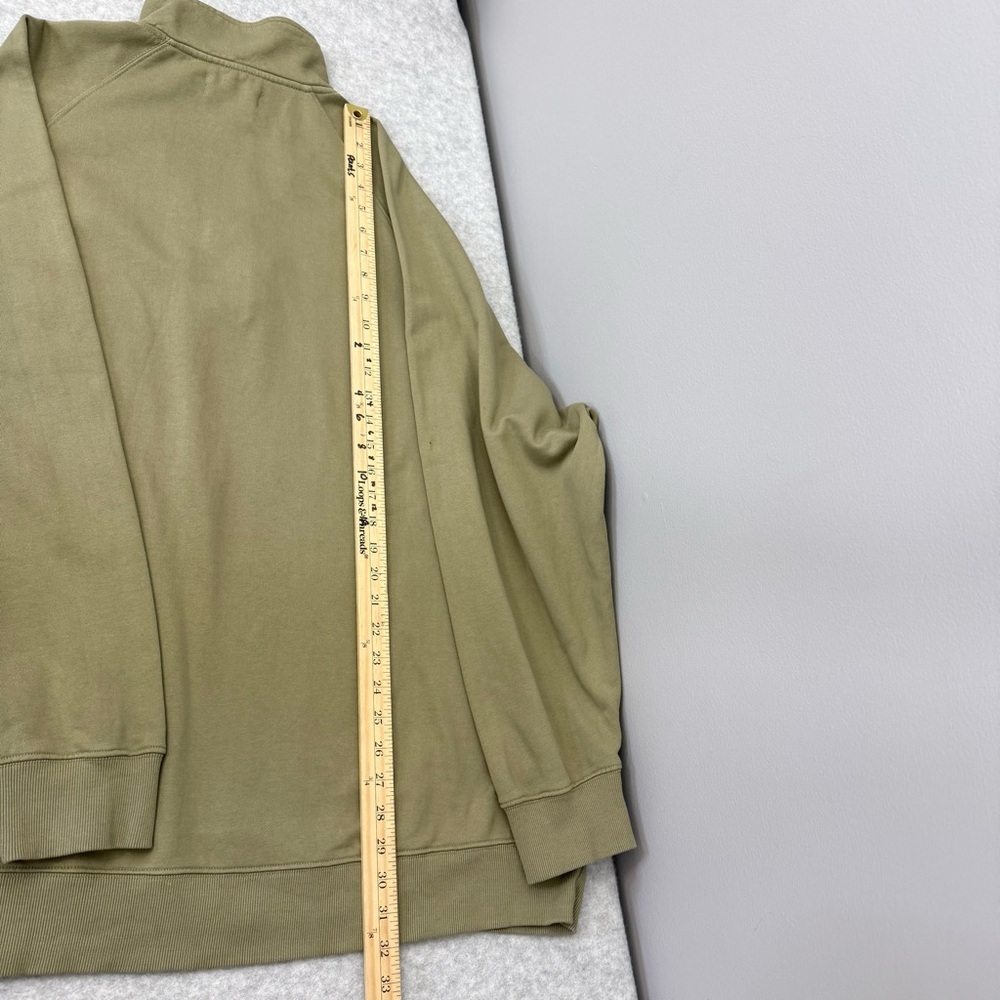 BRUNETTE THE LABEL - Not your boyfriend 1/2 zip sweater size L/XL in Olive - Picture 13 of 14